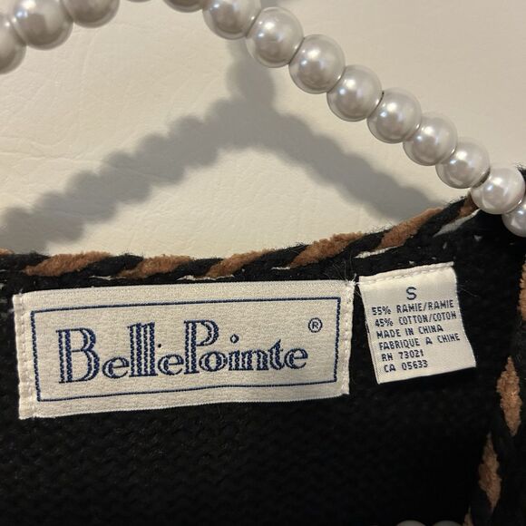 Vintage Belle Pointe Sweater Vest Small Fruit Granny Hand Knit Cottagecore - Picture 8 of 12